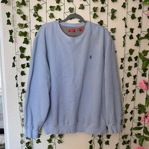 Izod Men's Crewneck Sweater in Soft Blue